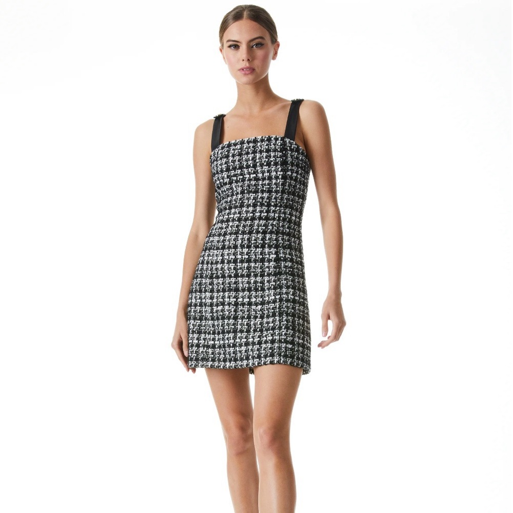 *NWT!* ALICE + OLIVIA Bonita A-Line Tweed Mini Dress